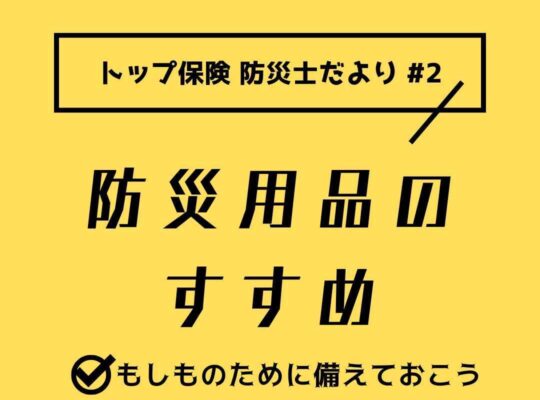 <span class="title">トップ保険　防災士だより#2</span>